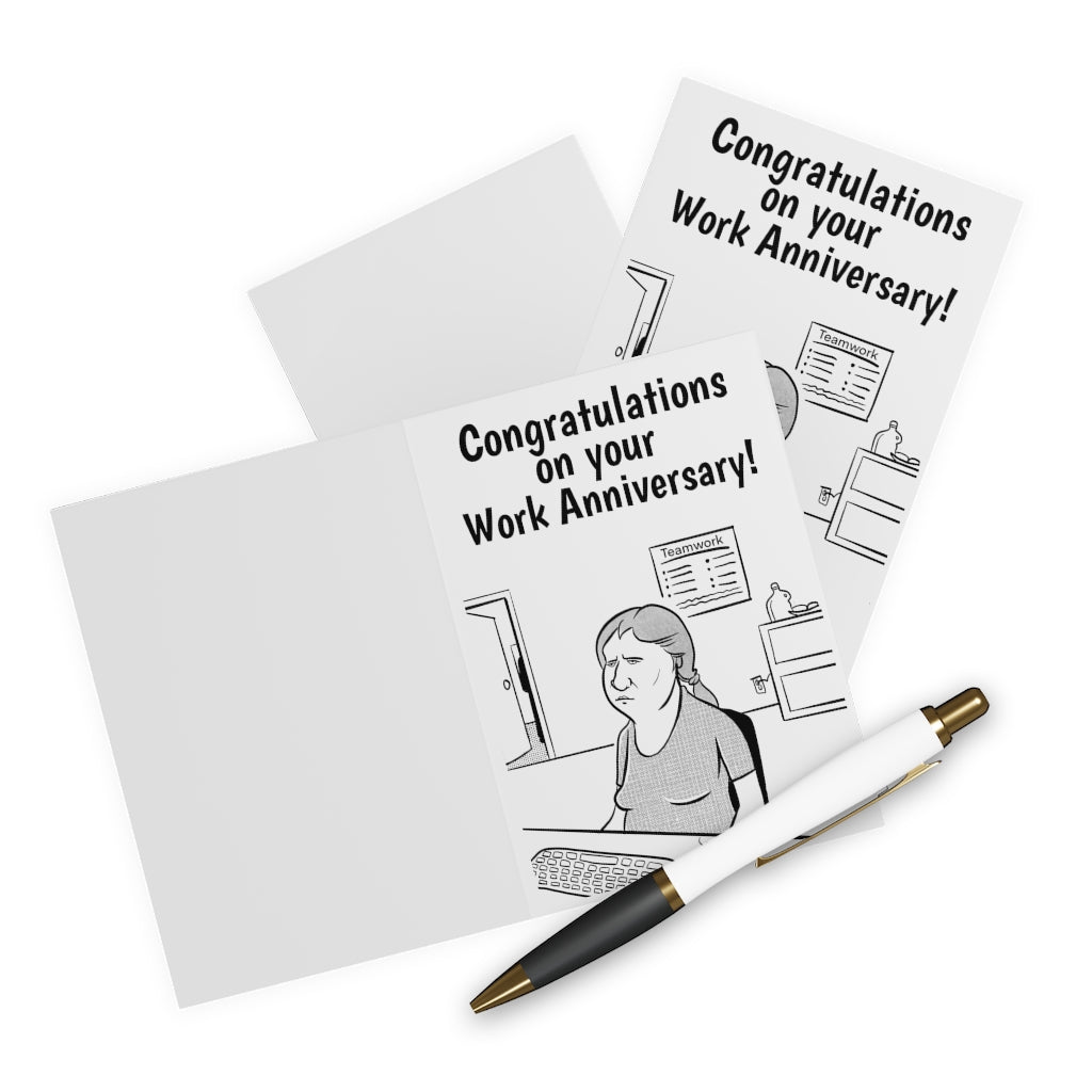 Woman's Work  Anniversary - Greeting Cards (5 Pack)