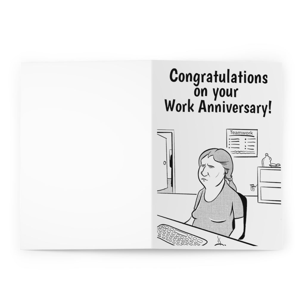 Woman's Work  Anniversary - Greeting Cards (5 Pack)