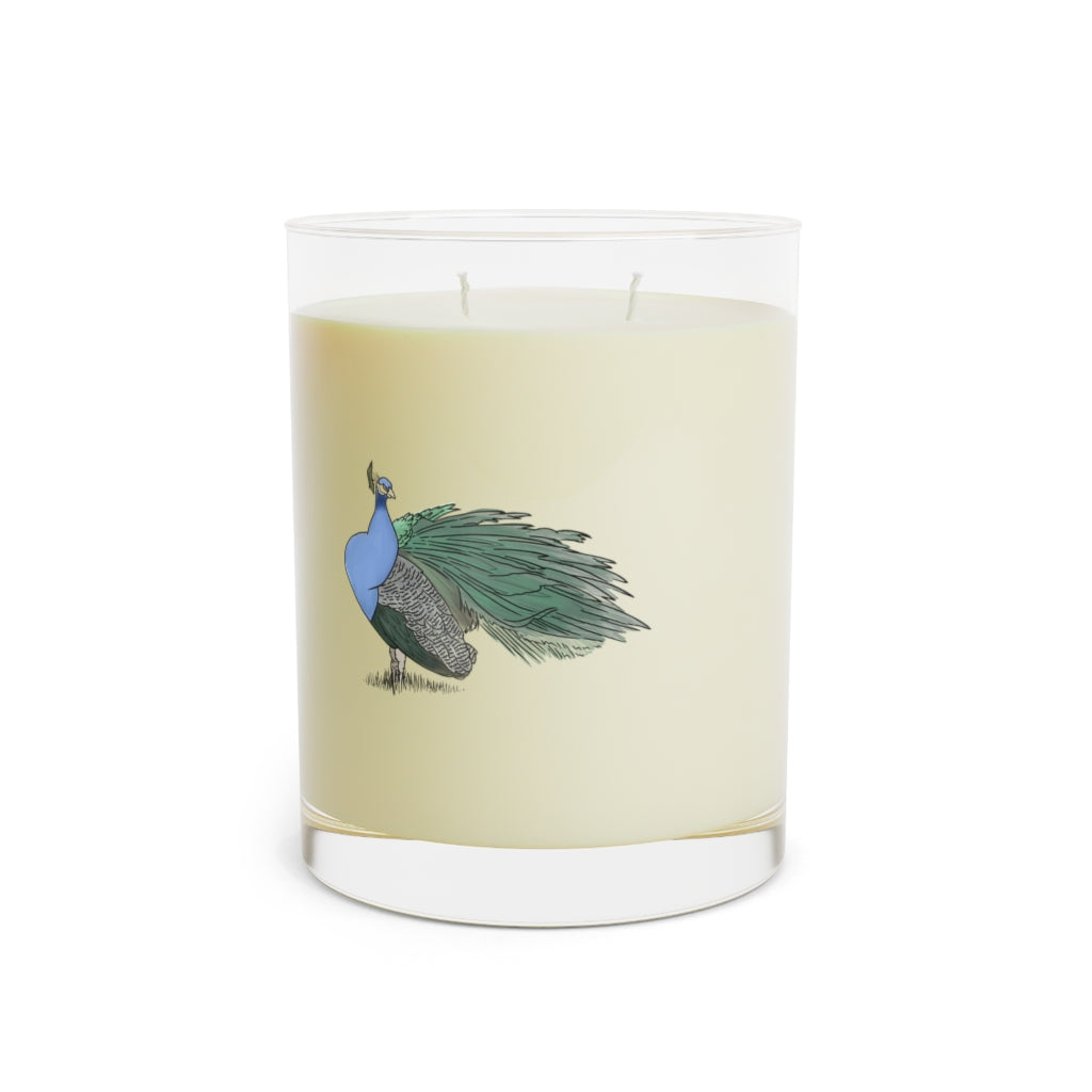 Peacock Scented Candle - Full Glass, 11oz
