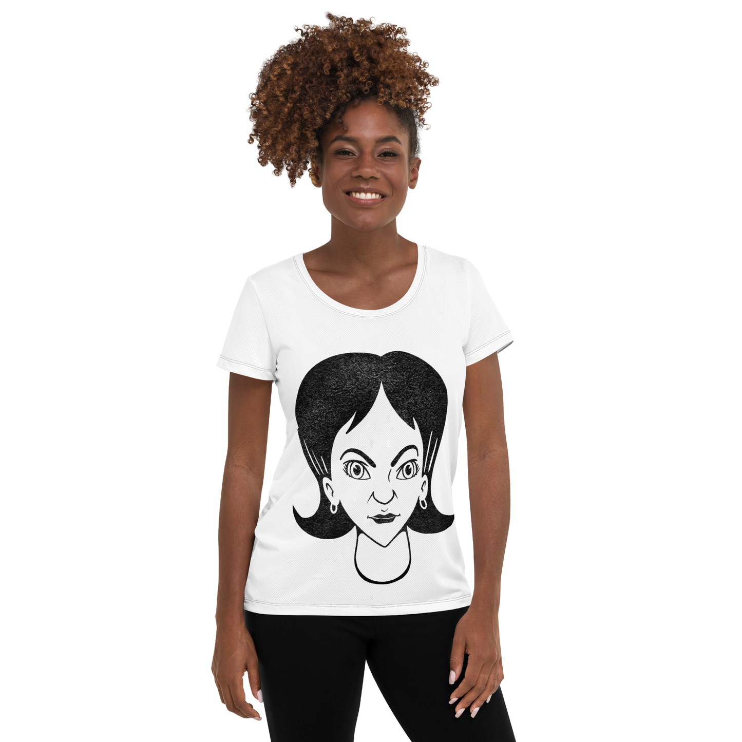 Delores All-Over Print Women's Athletic T-shirt