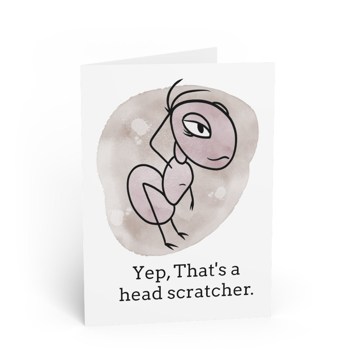 Ant Head Scratcher - Folded Greeting Cards
