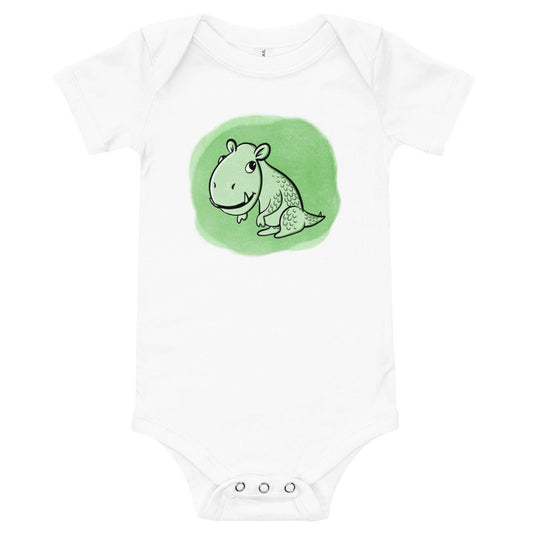 Baby T-Rex on the loose! - Baby short sleeve one piece