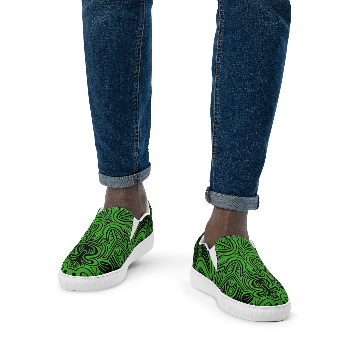 Jombi Green Men’s Slip-on Canvas Shoes