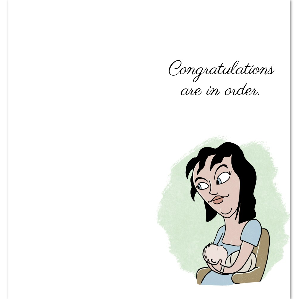 Motherhood Congratulations - Pack of 10 Folded Cards (white envelopes)