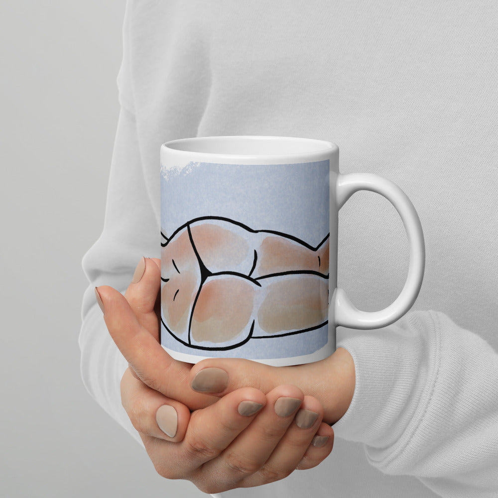 Sunburn White glossy mug